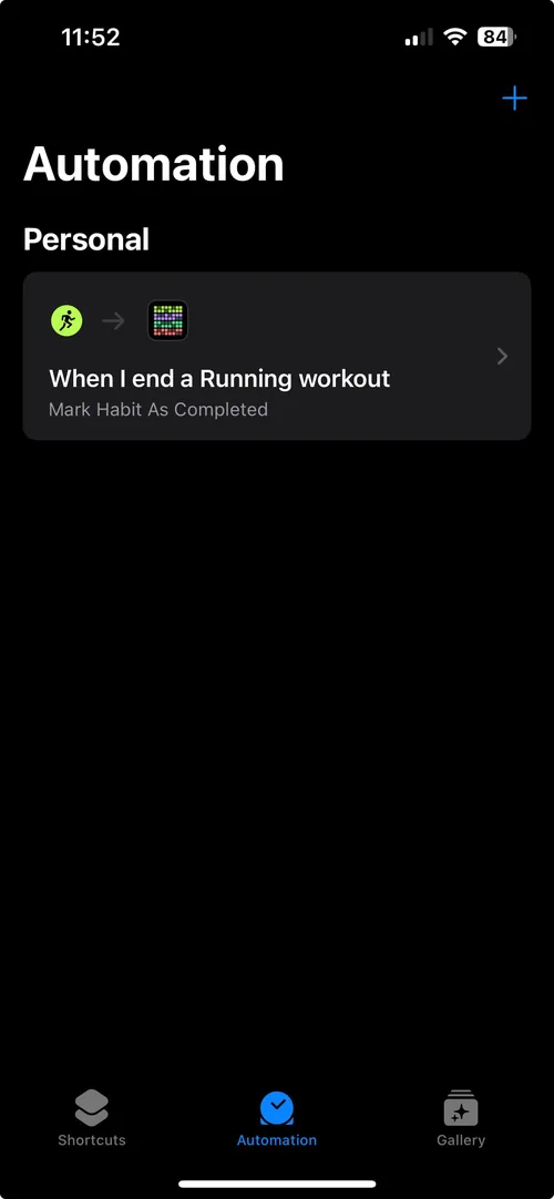 Save the finished HabitKit automation